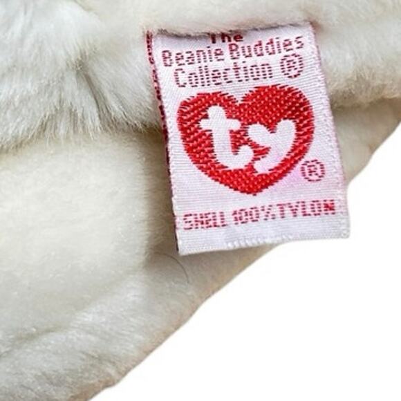 Ty Beannie Buddies White Kitten Cat 1999 Plush - Picture 7 of 7